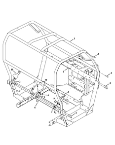 Protective Structure And Seat Belts Diagram and Parts List for 46D 4X4-37ACD710 Cub Cadet Lawn Tractor Accessories
